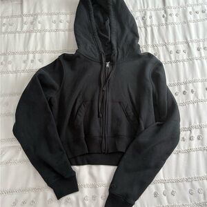 Hollister Black Cropped Hoodie